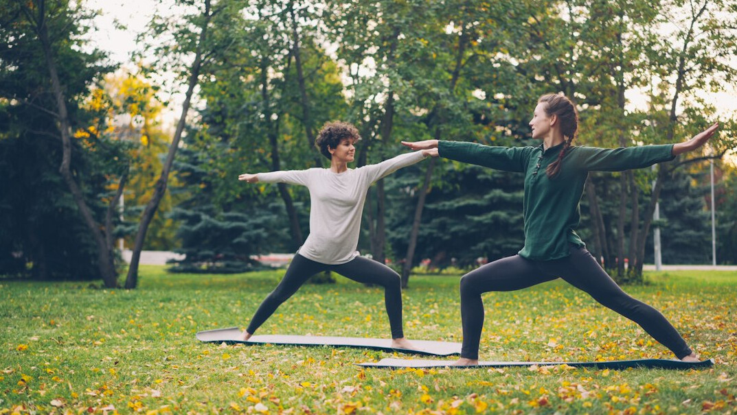 person practicing yoga outdoors