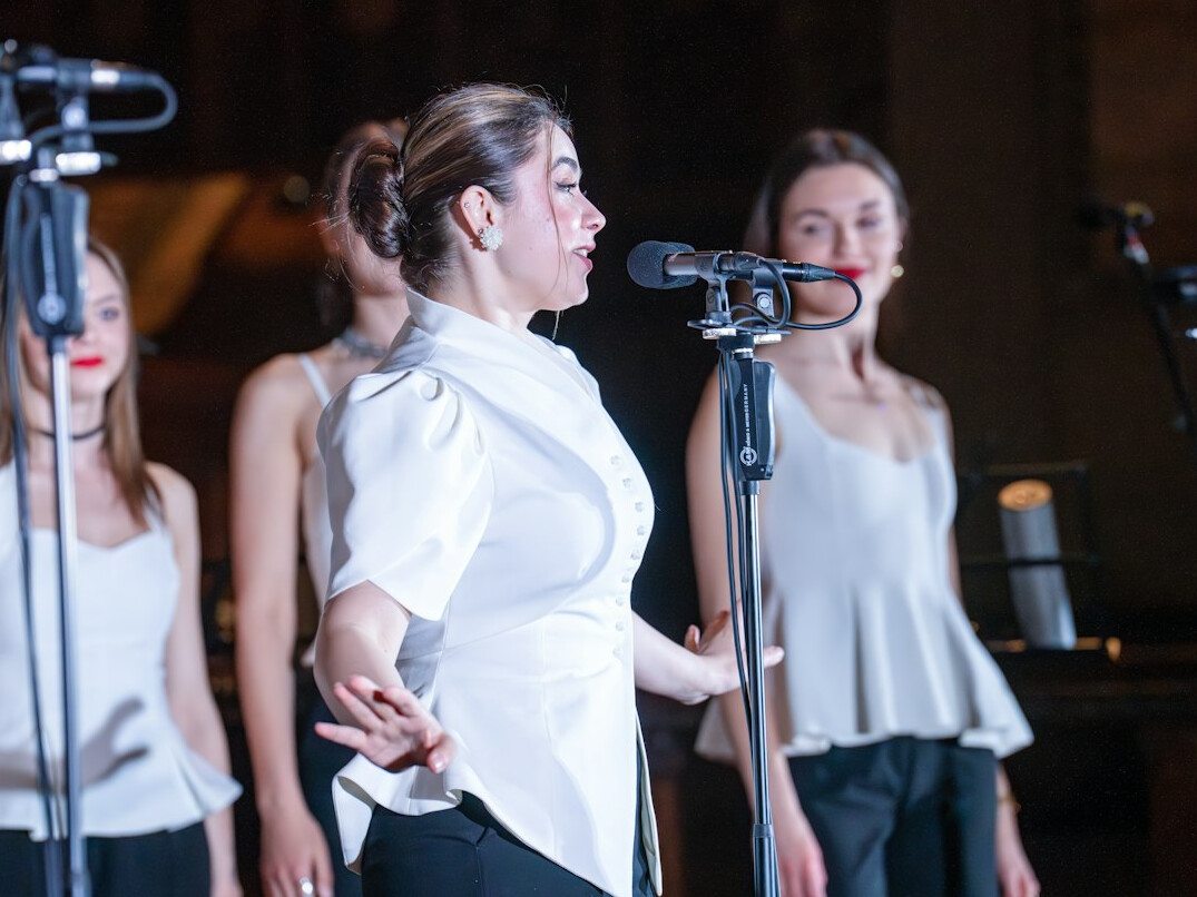 old tango singer on stage