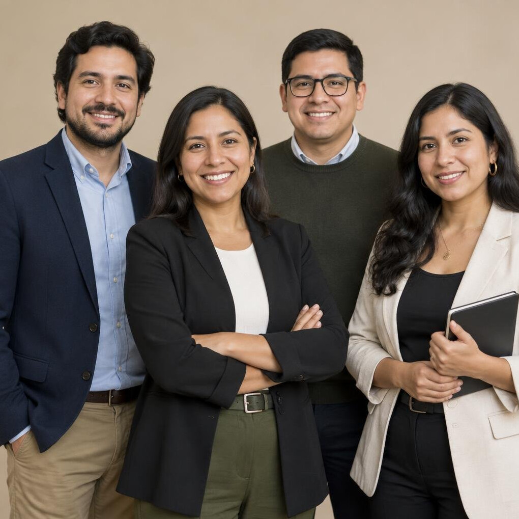 Group of diverse editorial team members smiling together
